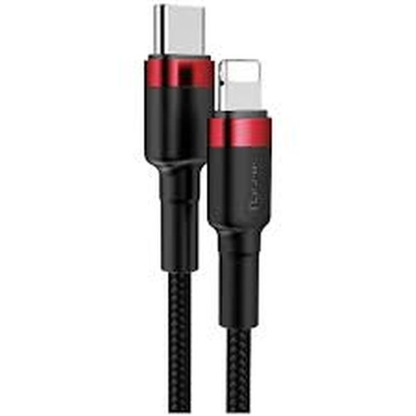 Кабель Baseus Cafule Cable Type-C to Lightning PD 20W 1m Red / Black (CATLKLF-91) 00000000082 фото