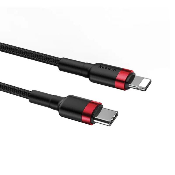 Кабель Baseus Cafule Cable Type-C to Lightning PD 20W 1m Red / Black (CATLKLF-91) 00000000082 фото