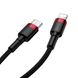 Кабель Baseus Cafule Cable Type-C to Lightning PD 20W 1m Red / Black (CATLKLF-91) 00000000082 фото 3