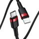 Кабель Baseus Cafule Cable Type-C to Lightning PD 20W 1m Red / Black (CATLKLF-91) 00000000082 фото 1