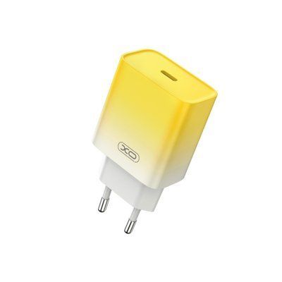 МЗП XO CE18 (EU) PD30W USB-C fast charging charger Жовтий 00000000371 фото
