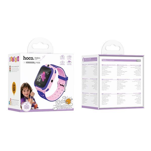 Смарт-годинник дитячий HOCO Y105 children phone watch pink 00000001085 фото
