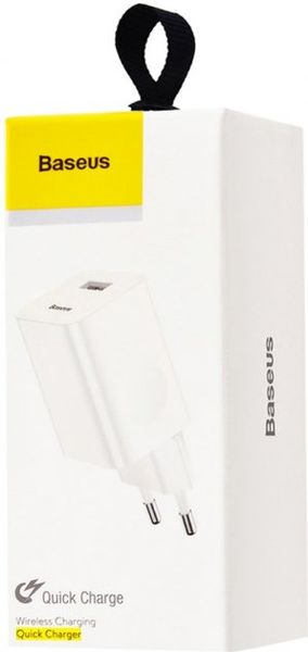 Мережевий зарядний пристрій Baseus Wall Charger Quick Charger QC 3.0 (CCALL-BX02) White 00000001054 фото