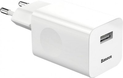 Мережевий зарядний пристрій Baseus Wall Charger Quick Charger QC 3.0 (CCALL-BX02) White 00000001054 фото