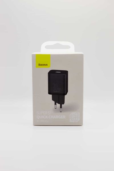 Мережевий зарядний пристрій Baseus Super Si quick charger IC 30W Blac (CCSUP-J01) Black 00000001051 фото