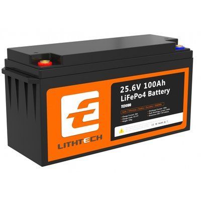LiFePO4 24V 100Ah Акумулятор Lithtech з Bluetooth 2560Wh, 100A, BMS 00000001037 фото