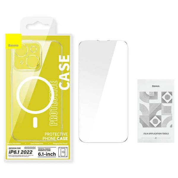 Чохол Baseus Crystal Series Magnetic Case for iPhone 14 Plus (зі склом) ARJC010002 Transparent 00000005094 фото