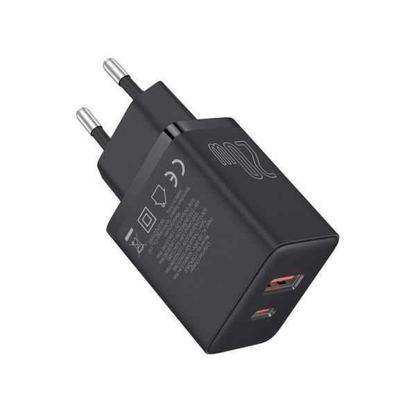 МЗП Baseus Cube Fast Charger C+U 20W EU Cluster Black P10111403113-00 00000000734 фото