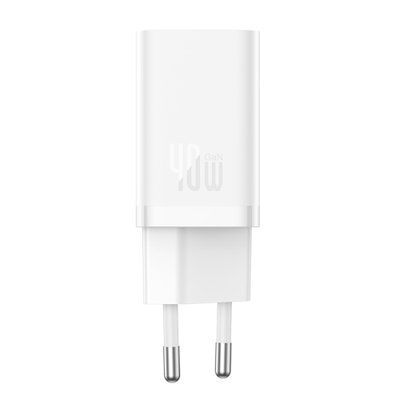 МЗП Baseus GaN5 Pro Fast Charger C+C 40W EU White CCGP180102 00000000376 фото