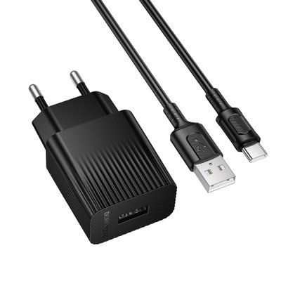 МЗП BOROFONE BAS71A Source 1USB/2.1A Type-C чорний 00000000784 фото