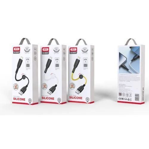 Кабель XO NB247 Suluo Series Portable Silicone for Lightning with Cable Clip 6A/0,25m Чорний 00000000938 фото