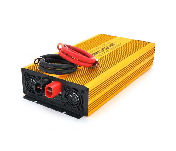 Інвертор напруги Mexxsun MXSPSW-3000, 12V/220V, 3000W з правильною синусоїдою, 2 Shuko, клемні дроти, Q2 00000009301 фото