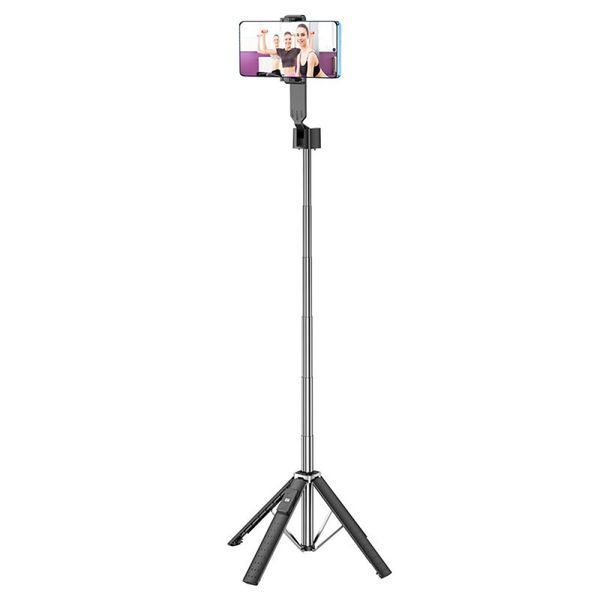 Селфі-палиця трипод HOCO K18 Wave four-leg live broadcast holder (0,97m.) Black 00000000624 фото