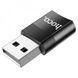Перехідник HOCO UA17 USB Male to Type-C female USB2.0 adapter Black 00000000985 фото 1