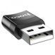 Перехідник HOCO UA17 USB Male to Type-C female USB2.0 adapter Black 00000000985 фото 2