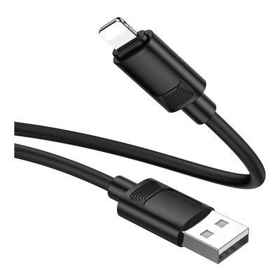 Кабель USB Hoco X122 Silicone Lightning 2.4A (Чорний) 00000000332 фото