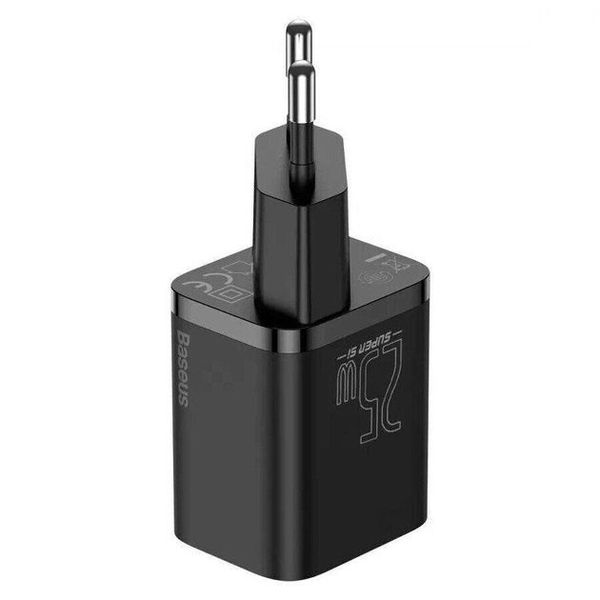 Мережевий зарядний пристрій Baseus Super Si Quick Charger 1C 25W (CCSP020101) Black 00000001048 фото