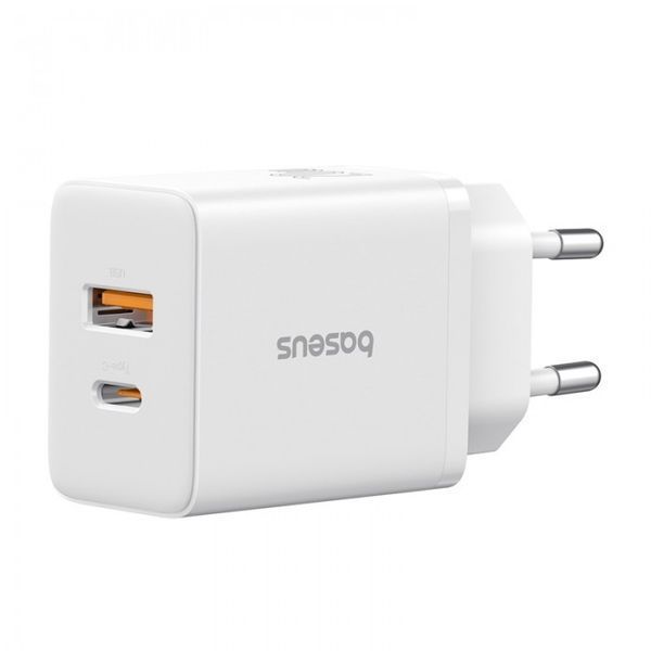 МЗП Baseus Cube Fast Charger C+U 20W EU Cluster White P10111403213-00 00000000735 фото