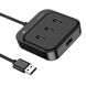 USB-хаб (адаптер) розширювач з входом Type-C HUB Hoco HB31 Easy 4-in-1 converter(Type-C to USB3.0*4) 0,2m. Black 00000006165 фото 2