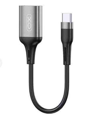 OTG-адаптер XO NB201 USB 2.0 transfer speed 480Mbp for type-c Чорний 00000001045 фото