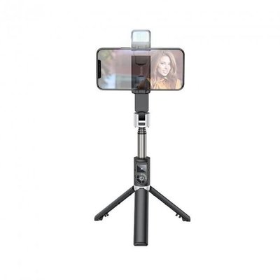 Монопод для селфі Hoco K16 aluminum alloy fill light live broadcast (0,8m.) Black 00000008845 фото