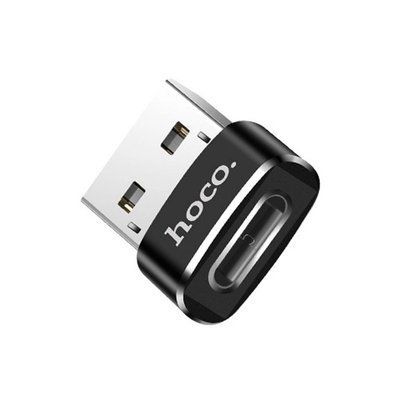 Перехідник HOCO UA6 Type-C to USB Black 00000000993 фото