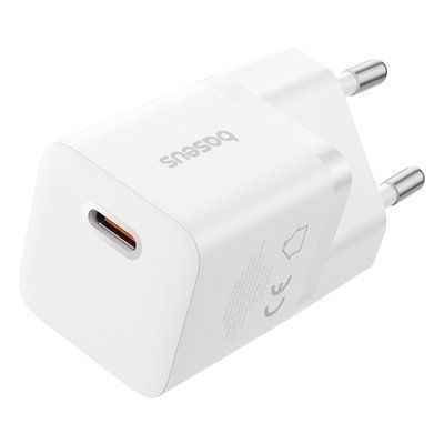 МЗП Baseus GaN5 Fast Charger (mini) 1C 25W EU White P10110909213-00 00000000736 фото