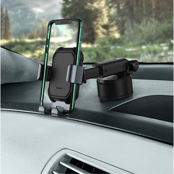 Автотримач Baseus Tank gravity car mount holder with suction base Tarnish Black SUYL-TK01 00000000838 фото