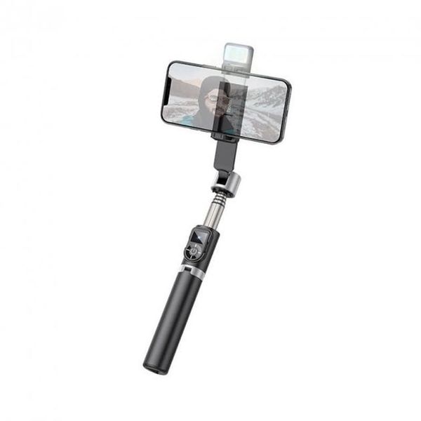 Монопод для селфі Hoco K16 aluminum alloy fill light live broadcast (0,8m.) Black 00000008845 фото