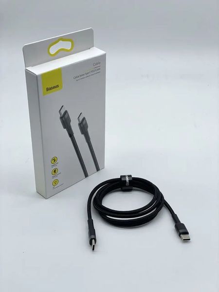 Кабель Baseus Cafule Type-C PD2.0 60W flash charging data line (20V 3A) 1m (CATKLF-GG1) Gray-Black 00000000116 фото