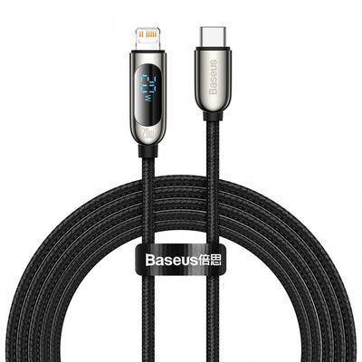 PD Кабель Baseus Display Fast Charging Data Cable Type-C to IP 20W 2m Black CATLSK-A01 00000000947 фото