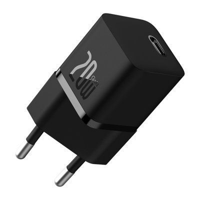 МЗП Baseus GaN5 Fast Charger(mini) 1C 20W EU Black CCGN050101 00000000738 фото