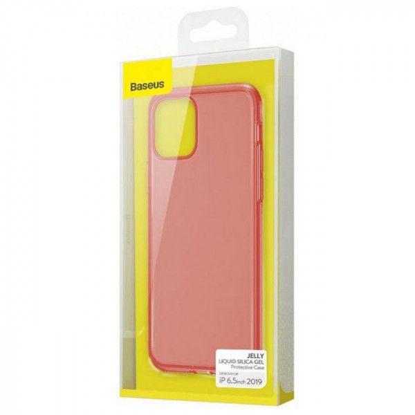 Чохол Baseus Jelly Liquid Silica Gel Protective Case для iPhone 11 Pro (WIAPIPH58S-GD09) Transparent Red 00000005111 фото