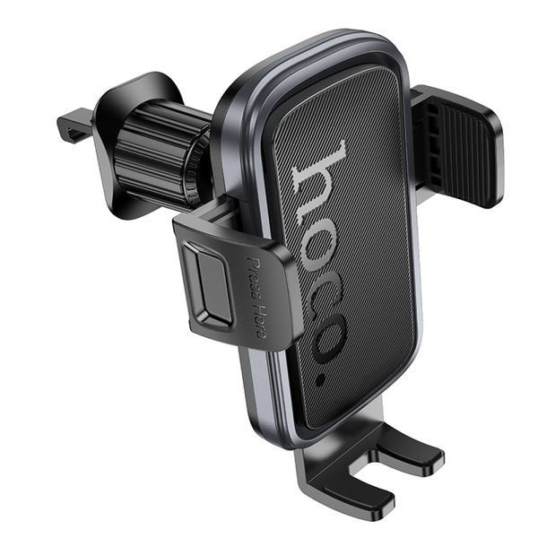 Автотримач Hoco H78 Vista push-type car holder(air outlet) black metal grey 00000000892 фото