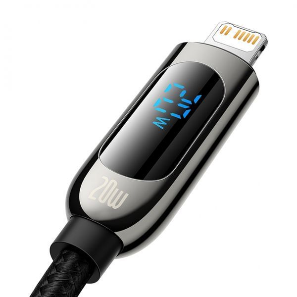 PD Кабель Baseus Display Fast Charging Data Cable Type-C to IP 20W 2m Black CATLSK-A01 00000000947 фото