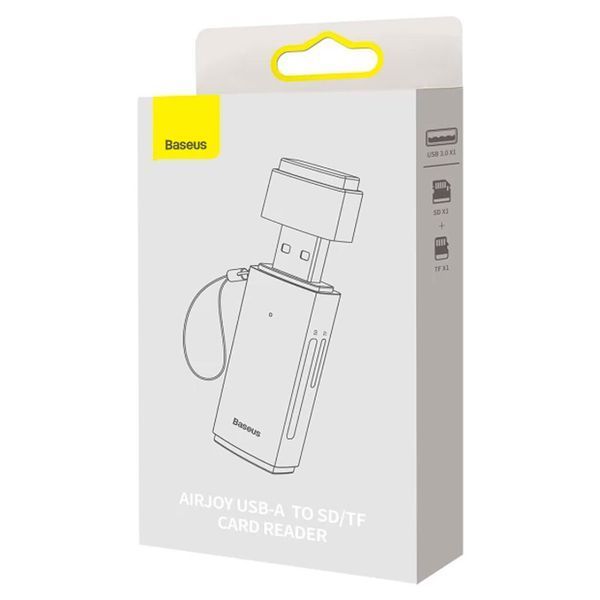 Карт рiдер Baseus Lite Series USB-A to SD/TF Card Reader Сірий WKQX060013 00000001048 фото