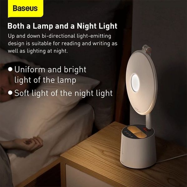 Настільна лампа для стола з мережевим адаптером Baseus Smart Eye Series Full Spectrum Double Light Source Reading and Writing Desk Lamp (DGZH-02) 00000002112 фото