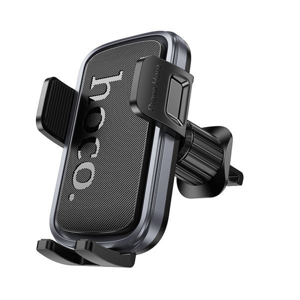 Автотримач Hoco H78 Vista push-type car holder(air outlet) black metal grey 00000000892 фото