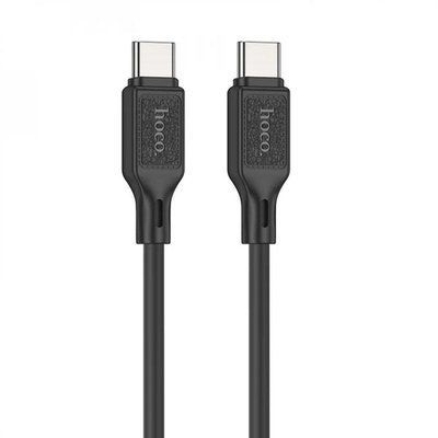 PD Кабель HOCO X90 Cool silicone charging data cable PD-to-Type-C 3A/PD60W/1m. Black 00000000998 фото