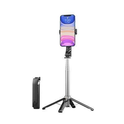 Монопод XO SS11 Four Legged Reinforced Stand Bluetooth Selfie Stick 100CM Чорний 00000000630 фото