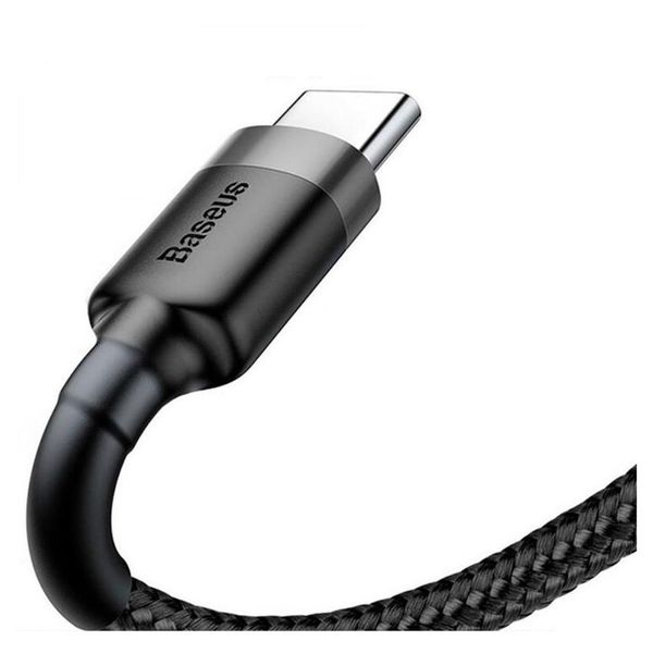 Кабель Baseus cafule USB For Type-C 3A 0.5m (CATKLF-AG1) Gray&Black 00000000143 фото