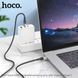 PD Кабель HOCO U129 Spirit 60W transparent charging data cable Type-C to Type-C 1,2m. Black 00000000946 фото 5