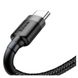 Кабель Baseus cafule USB For Type-C 3A 0.5m (CATKLF-AG1) Gray&Black 00000000143 фото 3