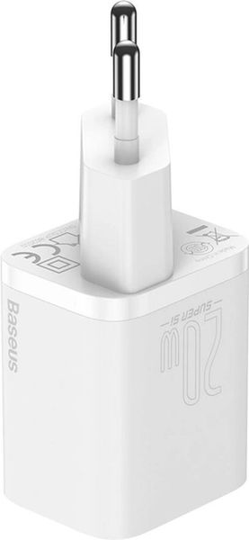 Мережевий зарядний пристрій Baseus Super Si Quick Charger 1C 20W (CCSUP-B) White 00000001044 фото