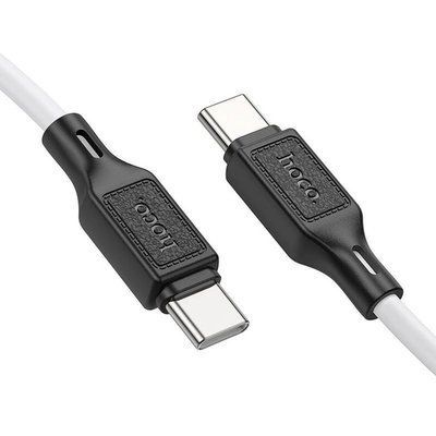 PD Кабель HOCO X90 Cool silicone charging data cable PD-to-Type-C 3A/PD60W/1m. White 00000000999 фото