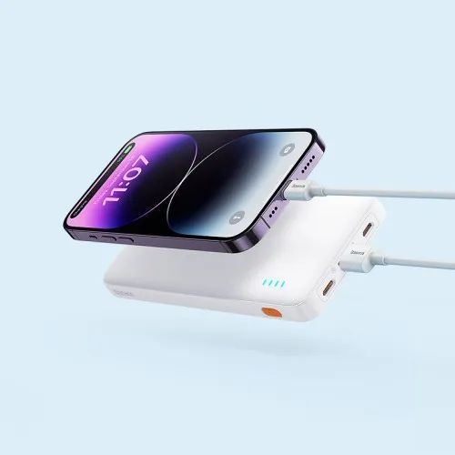 Зовнішній акумулятор (повербанк) Baseus Airpow 20W 10 000 mAh White PPQD090002 00000000240 фото