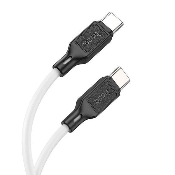 PD Кабель HOCO X90 Cool silicone charging data cable PD-to-Type-C 3A/PD60W/1m. White 00000000999 фото