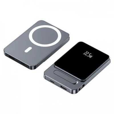Зовнішній акумулятор (повербанк) A77 MagSafe 22,5W 10 000 mAh Grey 00000000222 фото