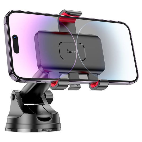 Автотримач Hoco H22 Dragon automatic clamping car holder(center console) Чорний 00000000876 фото