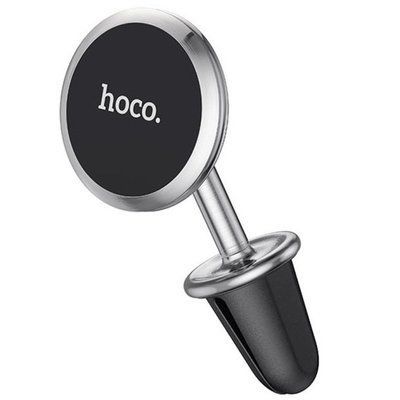 Автомобільний магнітний тримач для телефону (холдер) на дефлектор Hoco CA69 Sagesse Silver 00000000582 фото